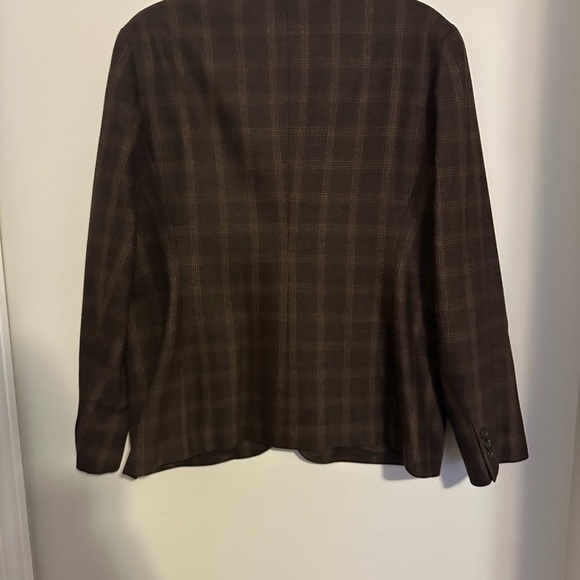 Lands' End Brown Blazer Button Down Wool Blend Size 16 Perfect Condtion - Picture 7 of 7